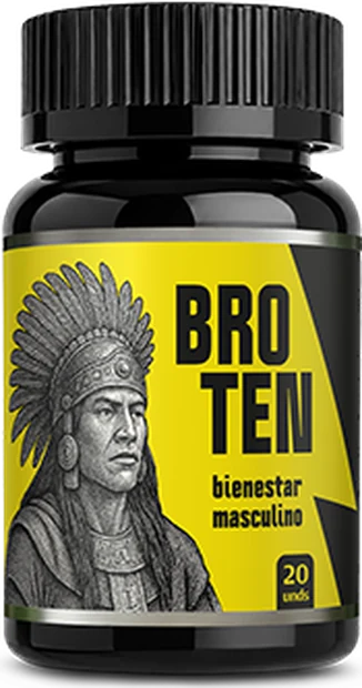 Frasco de Broten, suplemento natural de 20 cápsulas de bienestar masculino